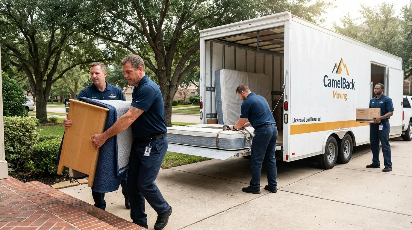 Crew loading residential truck for cross-state move from Morehead, KY